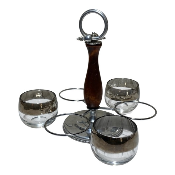 Vintage Mid Century Condiment Tray With Dorthy Thorpe Gas Inserts - Picture 3 of 4